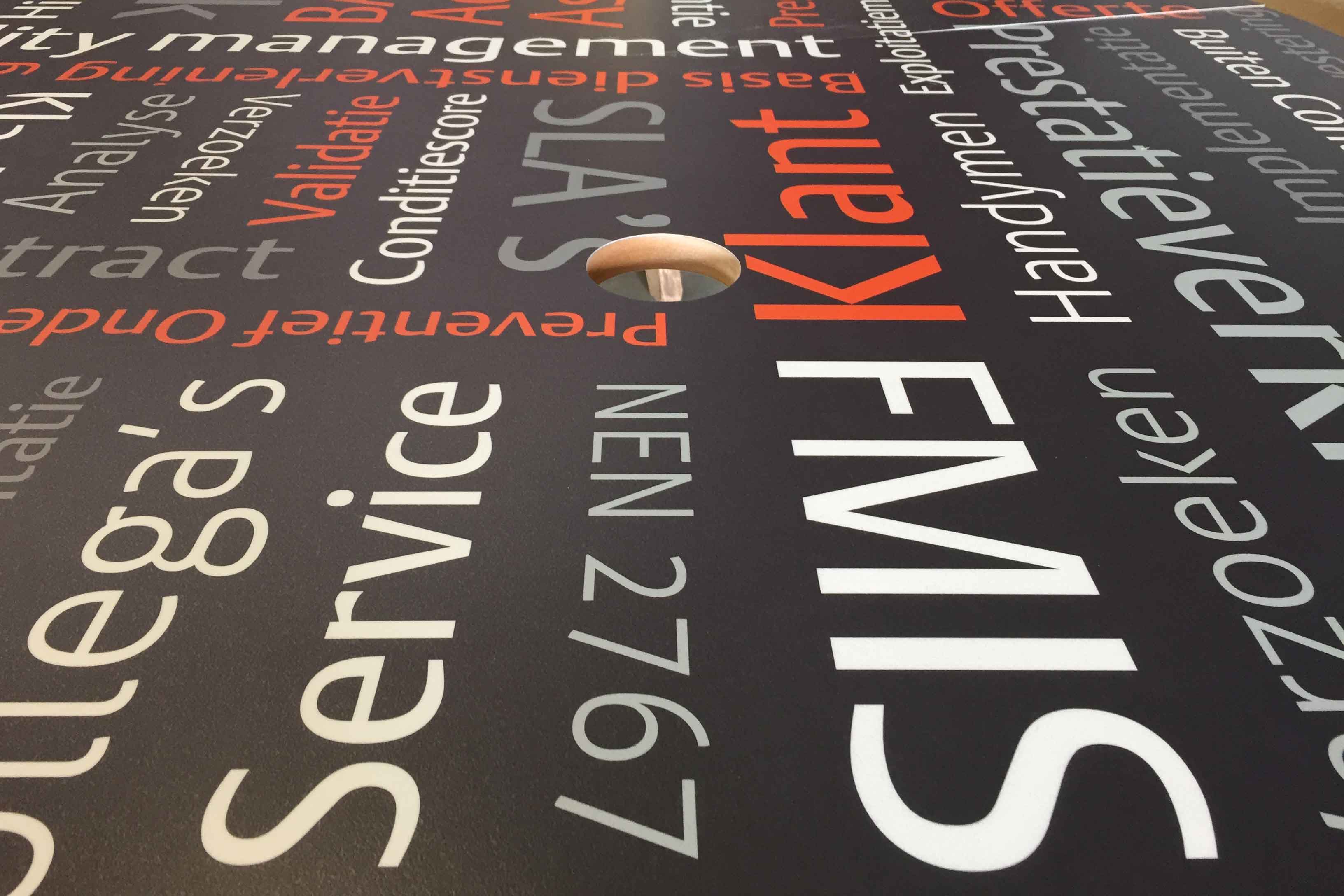Floorgraphics print tafelbladen